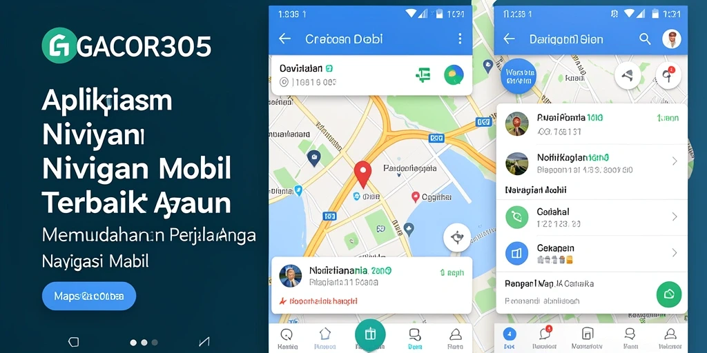 Antarmuka GACOR305 yang intuitif dan mudah digunakan untuk navigasi mobil.