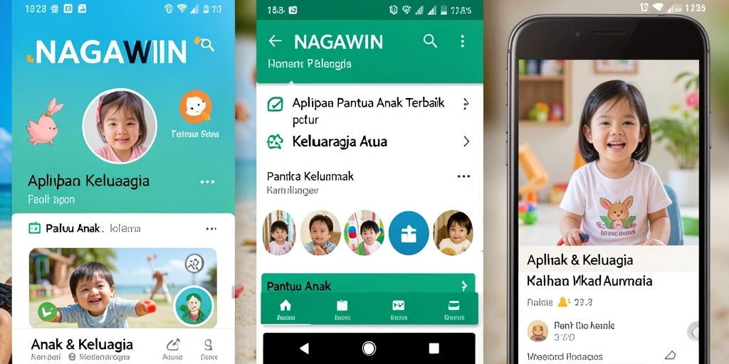 Antarmuka NAGAWIN yang menarik dan fungsional untuk Pantau Anak.